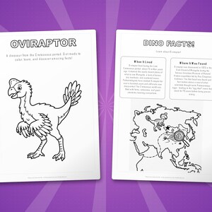 Oviraptor Dinosaur Activity Bundle | Coloring Pages, Worksheets, Facts (PDF Download) image 5