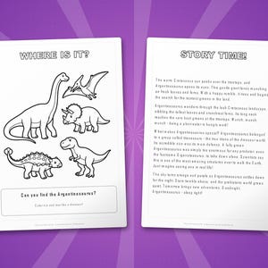 Argentinosaurus Dinosaurier Aktivität Bündel | Ausmalbilder, Arbeitsblätter, Fakten (PDF Download) Bild 6