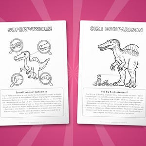 Suchomimus-activiteitenbundel dinosaurus | Kleurplaten, werkbladen, feiten (pdf-download) afbeelding 8
