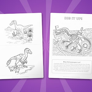 Austroraptor Dinosaur Activity Bundle | Coloring Pages, Worksheets, Facts (PDF) image 7