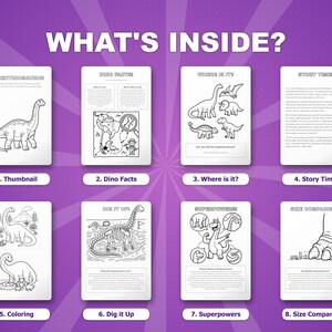 Argentinosaurus Dinosaurier Aktivität Bündel | Ausmalbilder, Arbeitsblätter, Fakten (PDF Download) Bild 2