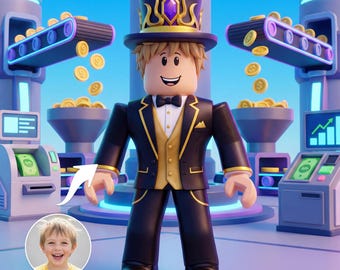 Custom Roblox-Style Portrait from Photo (Digital File)