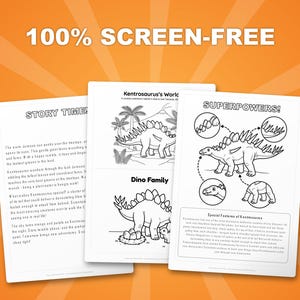 Kentrosaurus Dinosaur Activity Bundle | Printable Coloring Pages, Worksheets & Facts for Kids | Preschool Homeschool | Instant PDF image 3