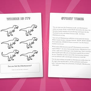 Albertosaurus dinosaurus activiteitenbundel | Afdrukbare kleurplaten, werkbladen en weetjes voor kinderen | Thuisonderwijs voorschoolse opvang | Directe pdf afbeelding 6