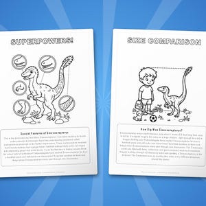 Sinosauropteryx Dinosaurier Aktivitäts-Bundle | Ausmalbilder, Arbeitsblätter, Fakten (PDF) Bild 8