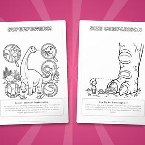 Activiteitenbundel Dreadnoughtus-dinosaurus | Kleurplaten, werkbladen, feiten (pdf-download) afbeelding 8