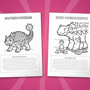 Zuul Dinosaur Activity Bundle | Printable Coloring Pages, Worksheets (PDF Download) image 8