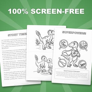 Velociraptor Dinosaur Activity Bundle | Coloring Pages, Worksheets, Facts (PDF Download) image 3