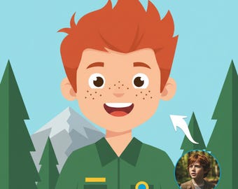 Custom Kids Explorer Portrait | Turn Photo into Adventure Avatar (Digital File)
