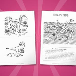 Herrerasaurus Dinosaur Activity Bundle | Coloring Pages, Worksheets, Facts (PDF Download) image 7