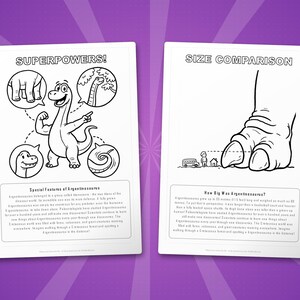 Argentinosaurus Dinosaurier Aktivität Bündel | Ausmalbilder, Arbeitsblätter, Fakten (PDF Download) Bild 8
