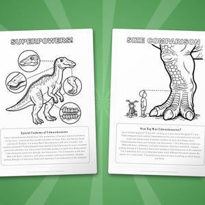 Edmontosaurus Dinosaur Activity Bundle | Coloring Pages, Worksheets, Facts (PDF Download) image 8