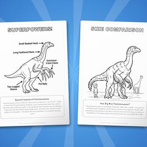 Therizinosaurus Dinosaurier Aktivität Bündel | Vorschule, Ausmalbilder, Arbeitsblätter (PDF) Bild 8