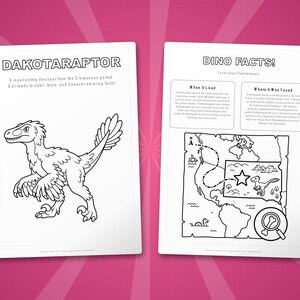 Dakotaraptor Dinosaur Activity Bundle | Coloring Pages, Worksheets, Facts (PDF) image 5