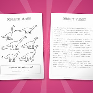 Activiteitenbundel Dreadnoughtus-dinosaurus | Kleurplaten, werkbladen, feiten (pdf-download) afbeelding 6