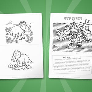Centrosaurus Dinosaur Activity Bundle | Coloring Pages, Worksheets, Facts (PDF Download) image 7