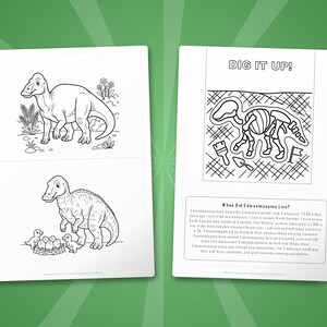 Edmontosaurus Dinosaur Activity Bundle | Coloring Pages, Worksheets, Facts (PDF Download) image 7