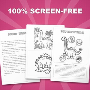 Miragaia Dinosaur Activity Bundle | Printable Coloring Pages, Worksheets & Facts for Kids | Preschool Homeschool | Screen-Free | Instant PDF image 3
