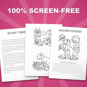 Megalosaurus Dinosaur Activity Bundle | Printable Coloring Pages, Worksheets & Facts for Kids | Preschool Homeschool | Instant PDF image 3