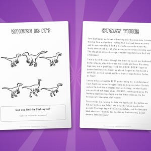 Utahraptor Dinosaur Activity Bundle | Coloring Pages, Worksheets, Facts (PDF Download) image 6