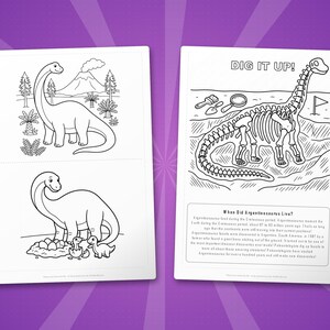 Argentinosaurus Dinosaurier Aktivität Bündel | Ausmalbilder, Arbeitsblätter, Fakten (PDF Download) Bild 7
