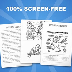 Archaeopteryx Dinosaur Activity Bundle | Coloring Pages, Worksheets, Facts (PDF Download) image 3