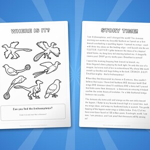 Archaeopteryx Dinosaur Activity Bundle | Coloring Pages, Worksheets, Facts (PDF Download) image 6