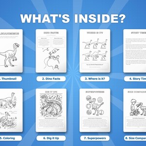 Pelecanimimus Dinosaurier Aktivitäts-Bundle | Ausmalbilder, Arbeitsblätter, Fakten (PDF Download) Bild 2