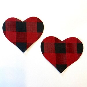 Red Plaid Pasties - Heart Shaped