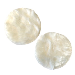 White Fur Nipple Pasties
