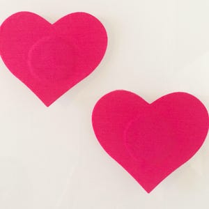 Pink Satin Heart Pasties