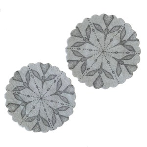 Snowflake Round Fluted Circle Nipple Pasties