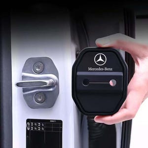 Mercedes-Benz Door Lock Cover, Car Door Latch Protector, Silicone Shock Absorber, Anti-Collision Door Buffer, Car Accessories（4-pack）