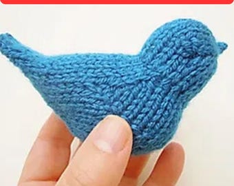 Handmade Crochet Bluebird Plush | Amigurumi Nursery Decor