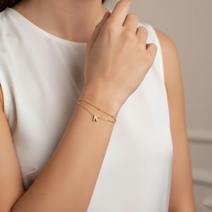 Bracelet personnalisé lettres bulles : initiales personnalisées