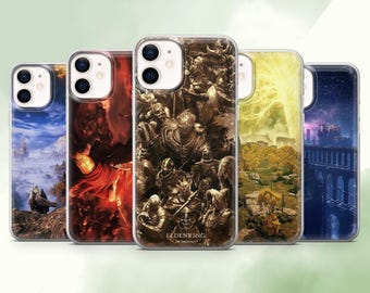 Funda para teléfono Elden Ring con temática de videojuegos para iPhone 17, 17Pro, 16, 16Pro, 15, 14, 13, 12, Samsung S25, S24, S23, A16, A56, Pixel 10, 10Pro, 9A, 8A