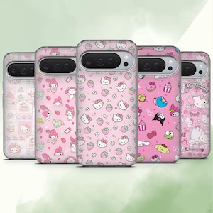 Hello Kitty Phone Case Pink Sanrio Cover for Google Pixel 10Pro XL, 10Pro, 10, 9Pro, 9A, 9, 8, 7A, 7, 6A, iPhone 17, 17Pro, Samsung S26, A16