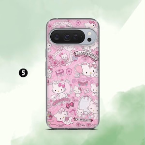 Hello Kitty Phone Case Pink Sanrio Cover for Google Pixel 10Pro XL, 10Pro, 10, 9Pro, 9A, 9, 8, 7A, 7, 6A, iPhone 17, 17Pro, Samsung S26, A16 5