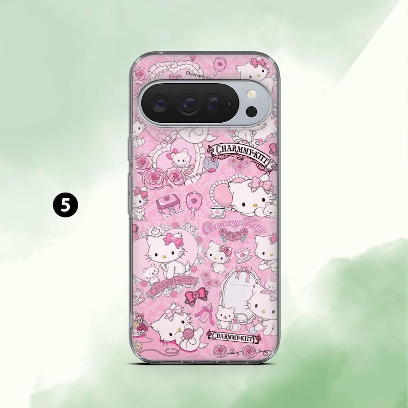 Hello Kitty Phone Case Pink Sanrio Cover for Google Pixel 10Pro XL, 10Pro, 10, 9Pro, 9A, 9, 8, 7A, 7, 6A, iPhone 17, 17Pro, Samsung S26, A16 5