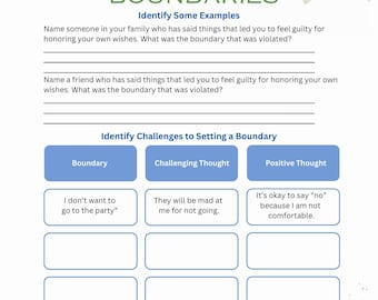 How To Set Boundaries Worksheets