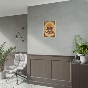 I Am the Light of the World-poster – Christelijke muurkunst - inspirerend christelijk kunstwerk image 6