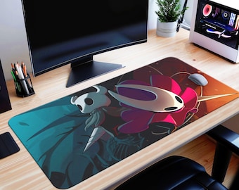 Hollow Knight bureaumat gaming-muismat, Silksong pc-gaming bureaumat, videogame toetsenbordmat cadeau, holle ridder muismat