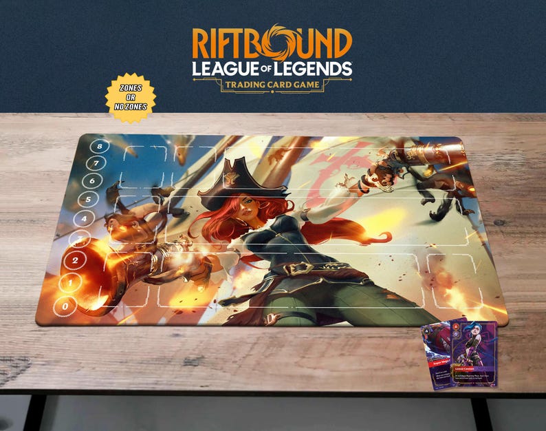 Miss Fortune Playmat Riftbound Card Mat, Rift Bound Gamemat Gift, 24x14 ...