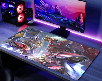 Epyon Desk Mat Gundam Mobile Suit Mouse Pad, Aerial Battle TCG Card Game GCG Playmat Gaming Mat Gift Keyboard Mat, Gundam Extended Mouse Pad