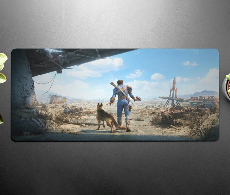 Vault Fallout Mat Fallout Desk Mat Gaming Mouse Pad, Fallout Dogmeat Desk Pad, Vault-tec ...