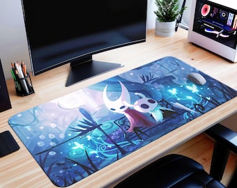 Hollow Knight-bureaumat Hornet-gamingmuismat, Silksong pc-gamingbureaumat, videogametoetsenbordmat cadeau, holle ridder-muismat