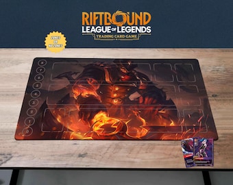 Darius Riftbound Playmat TCG Card Mat, Rift Bound Gamemat, Riftbound Gift Mouse Pad, 24x14 Game Mat Premium League of Legends Mat