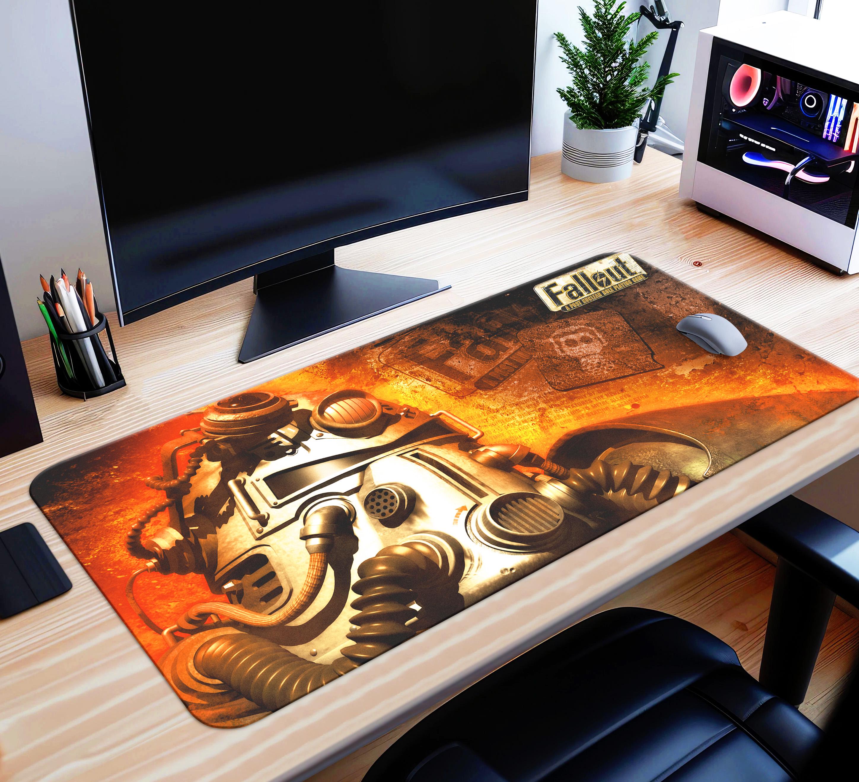 Fallout Desk Mat Gaming Mouse Pad, Fallout Desk Pad, Vault-tec PC
