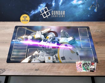 Tallgeese Playmat Gundam TCG Card Game Gundam Deskmat, GCG Gamemat Mouse pad Gift Wing Zero 24x14 Game Mat Gundam Mobile Suit