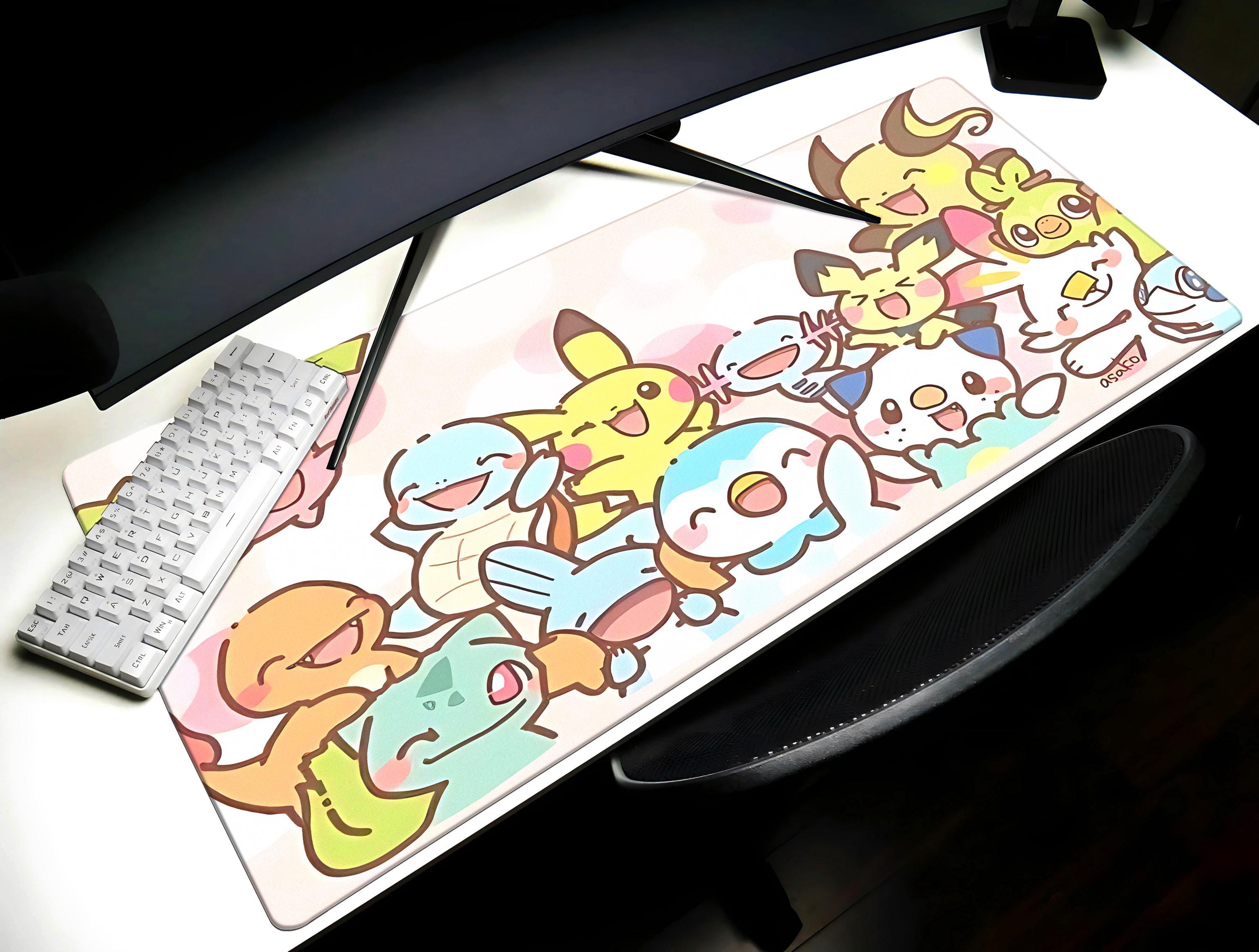 Pokemon Desk Rements Pokepals Desk Mat, Custom Pokemon Mouse Pad Large Gaming Mousepad ...
